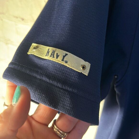 Naval Academy Nike Dri-Fit Blue Short Sleeve Golf Polo Shirt Medium - Picture 4 of 12